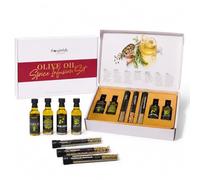 Thoughtfully Coffret huiles d'olive aromatisées - 7 mélanges savoureux | 4 huiles d'olive et 3 mélanges d'épices dans un coffret - cadeau original pour gourmets et cuisiniers
