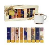 Thoughtfully Gourmet, Coffret cadeau de collection de chocolat chaud, saveurs de caramel salé, double chocolat, menthe poivrée, vanille française, caramel et autres, emballé dans une boîte cadeau avec un nœud, lot de 9 pièces