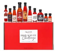 Thoughtfully - Hot Sauce Challenge Coffret Cadeau - Coffret de dégustation de 10 sauces piquantes différentes