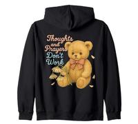 Thoughts and Prayers Don't Work Sad Bear Dark Humor Sweat à Capuche