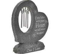 Thoughts Of You Graveside Stone Heart Windspiel WD1970 (Taille unique) (Grau)