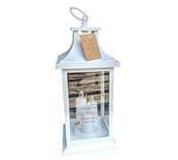 Thoughts of you Lanterne commémorative blanche avec 3 bougies LED à piles In Loving Memory Mum