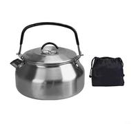 Thous Winds - Bouilloire de camping portable en acier inoxydable de 0,8 l avec poignée anti-chaleur, chauffage rapide, design compact pour l'extérieur, la randonnée, les voyages, les aventures en solo