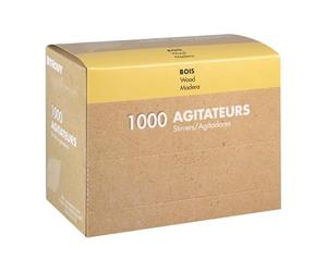 Thouy Agitateurs en Bois 14 cm en boîte distributrice par 1000