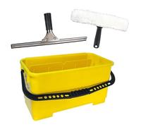 Thouy Kit vitrier Complet : Seau + raclette + mouilleur vitres