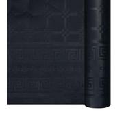 Thouy Nappe en Papier damassé Noir en Rouleau 1,18 x 25 m