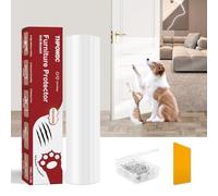 THPOWDC Protection de porte contre les griffures de chien, adhésif épais sur un seul côté, protecteur de griffe de porte transparent, flexible, anti-rayures pour meubles - (406,4 x 31,5 cm)
