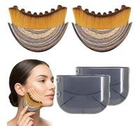 THQAE 2 Pièces Brosse Drainage Lymphatique Visage, Brosse de Contour Lymphatique pour le Visage, Drainage Lymphatique & Modelage Du Menton pour S'adapter à La Peau avec Précision