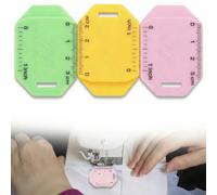 THQAE 3 Pièces Guide de Couture Magnétique, Guide Couture Aimanté pour Machine à Coudre, Accessoire Couture, Guide d'Ourlet Polygonal avec Échelle