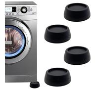 THQAE 4 Pcs anti vibration machine à laver Patin Machine a Laver, Universel Tapis Amortisseurs Lave Linge Socle Anti-Dérapants Pied Drainage Antirouille Support Antivibration pour Séchoir, Frigo