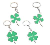 THQAE 4pcs Porte-Clés Trèfle, Trèfle à 4 Feuilles, Porte-Bonheur Feuille Verte Pendentif En Porte-Bonheur, pour Porte-Monnaie
