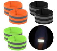 THQAE 6 Pcs Brassard Réfléchissant, Barres Parallèles Fort Pouvoir Collant Réfléchissante Brassard Sécurité Haute Visibilité Brassard de Sécurité pour La Plupart des Gens et Faire Vélo