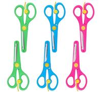 THQAE 6 Pcs Ciseaux Enfants, Ciseaux de Sécurité pour Enfants 3 ans, Ciseauxs Formation Préscolaire, Ciseauxs à bouts arrondis,pour l'artisanat la Conception Créative, À partir de 3 ans