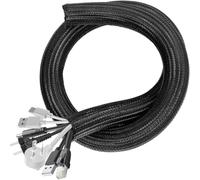 THQAE Gaine Cable Informatique, 3 Mètre Φ13mm Gaines de Câbles Ajustable, Protecteur de Cordon, Manchon de Câble Gaine Bureau pour Ordinateur/Automobile TV/Ordinateur/PC/USB/Audio