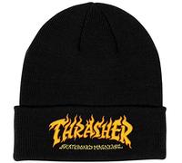 THRASHER FIRE LOGO BEANIE BLACK