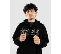 Thrasher Flame Embroidered Sweat à capuche zippé noir XL