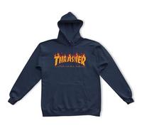THRASHER Flame Logo T-Shirt pour Homme S Bleu Marine