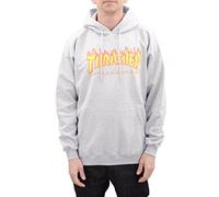 THRASHER Flame Logo T-Shirt pour Homme S Gris