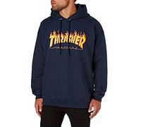 THRASHER Flame Logo T-Shirt pour Homme XL Bleu Marine