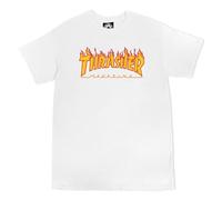 Thrasher T-shirt Flame manches courtes blanc Homme L