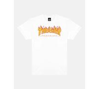 THRASHER Flame T-Shirt Unisexe Adulte XXL Blanc