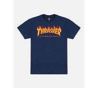 THRASHER Flame T-Shirt pour Homme XL Bleu Marine