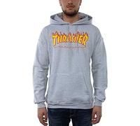 Thrasher Flamme Logo T-Shirt pour Homme M Gris