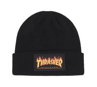 Thrasher, Homme, Accessoires, Noir, Taille: ONE Size Bonnet Beanie Patch Flamme Noir