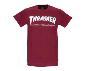 Thrasher, Homme, Tops, Brun, Taille: S Skatemag Tee T-shirt Homme Maroon/Blanc