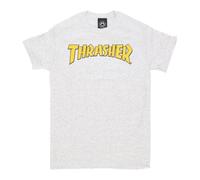 Thrasher, Homme, Tops, Gris, Taille: L Logo Print Tee Ash Grey