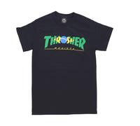 Thrasher, Homme, Tops, Noir, Taille: L T-shirt Brazil Revista Tee Noir