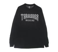 Thrasher, Homme, Tops, Noir, Taille: M T-shirt à manches longues noir avec logo