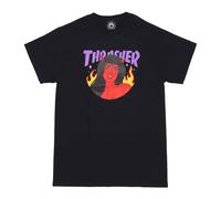 Thrasher, Homme, Tops, Noir, Taille: S T-shirt noir Roja Tee à manches courtes