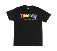 Thrasher, Homme, Tops, Noir, Taille: XL T-shirt Homme Noir Arc-en-ciel Multicolore