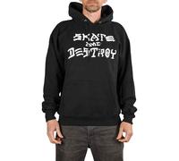 Thrasher Hoodie à Enfiler Coton Manches Longues Noir Pullover