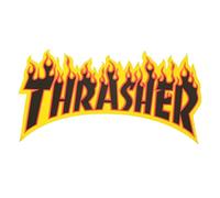 Thrasher Magazine Autocollant flamme jaune pour skateboard 15 cm de large environ