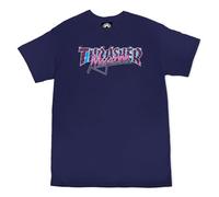 Thrasher Magazine Men's Vice Logo Navy Blue Short Sleeve T Shirt S