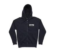 Thrasher - Sweat à capuche avec fermeture éclair en Marine/Blanc - Homme - Sweatshirts et sweats à capuche - Bleu - Taille: M