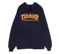 Thrasher - Sweat à Capuche Navy avec Logo - Homme - Sweatshirts et sweats à capuche - Bleu - Taille: XL