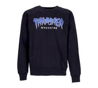 Thrasher - Sweat à col rond avec logo Jagged Noir/Bleu - Homme - Sweatshirts et sweats à capuche - Noir - Taille: XL