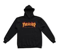 Thrasher Truflp05754 Sweat, Noir (Noir/Flammes), L Homme