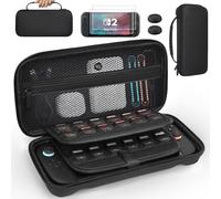 THRAU Housse de Transport pour Nintendo Switch 2 - Grande Capacité, Coque Rigide, avec 2 Protecteurs d'Écran, Poignées de Pouce et 24 Emplacements pour Cartes de Jeu (Version Standard)