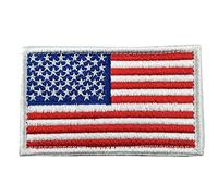 Thread brodé Drapeau américain Patchs brodés Patriotic USA Tactiques militaires Patch de fer sur des autocollants pour les vêtements
