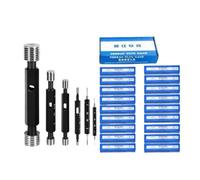 Thread Plug Jauge 1 jeu de calibres à filetage M1-M24, outils de mesure métriques/pour tuyaux G(M1-M3 9PCS)