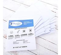 Threadart Lot de 20 feuilles de vinyle imprimable pour imprimantes à jet d'encre et laser (mat) blanc | Imperméable, sèche rapidement | 21,6 x 27,9 cm - Vinyle imprimable pour autocollants | Compatible avec Cricut et Silhouette