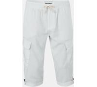 Threadbare Memphis Linen Cargo Trousers Blanc Medium Male