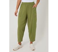 Threadbare Pantalons Threadbare en lin Blend à poches et Coupe ballon