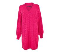 Threadbare - Robe-pull motif/style Maille torsadée CHALK - Femme (GT18597)