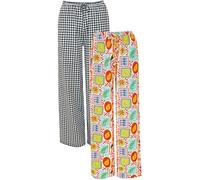 Threadbare Threadbare Black Jersey Wide Leg 100% Cotton Trousers 2 Pack