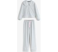 Threadbare Threadbare Blue Valentines Peter Pan Collar Long Pyjama Set